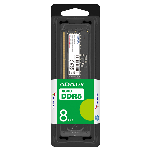 Память DDR5 8GB 4800MHz A-Data AD5S48008G-S RTL PC4-38400 CL40 SO-DIMM 262-pin 1.1В single rank Ret