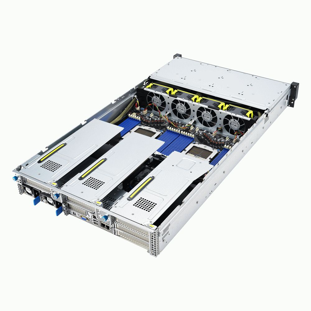 Сервер ASUS RS720A-E12-RS24U /GPU, 2xSP5(LGA 6096/ up to 400W),24xDDR5 RDIMM(up to 6TB),24xNVMe/SATA