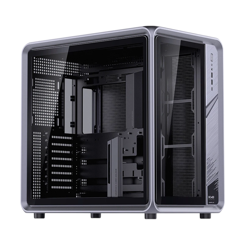 Корпус JONSBO BO400, Midi-Tower, TG, no fan, 2xUSB-A 3.0 + 1xUSB-C 3.2, ATX, mATX, mITX Grey