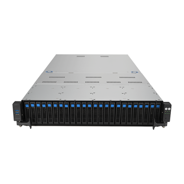 Сервер ASUS RS720-E11-RS24U 2U, 2xLGA4677, 32 DIMM DDR5, 24x 2.5"(12x NVMe+12x NVMe/SATA/SAS* hs), 2
