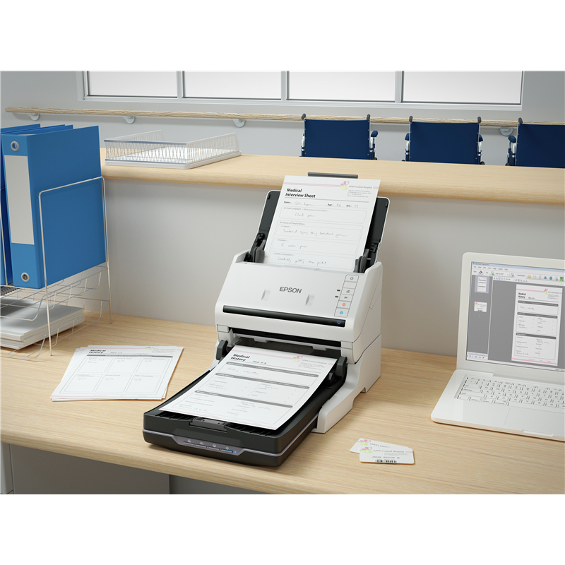 EPSON WorkForce DS-530II  (B11B261401) {, A4, протяжной, 600dpi, 35 стр. / мин, USB3.0, DADF} 