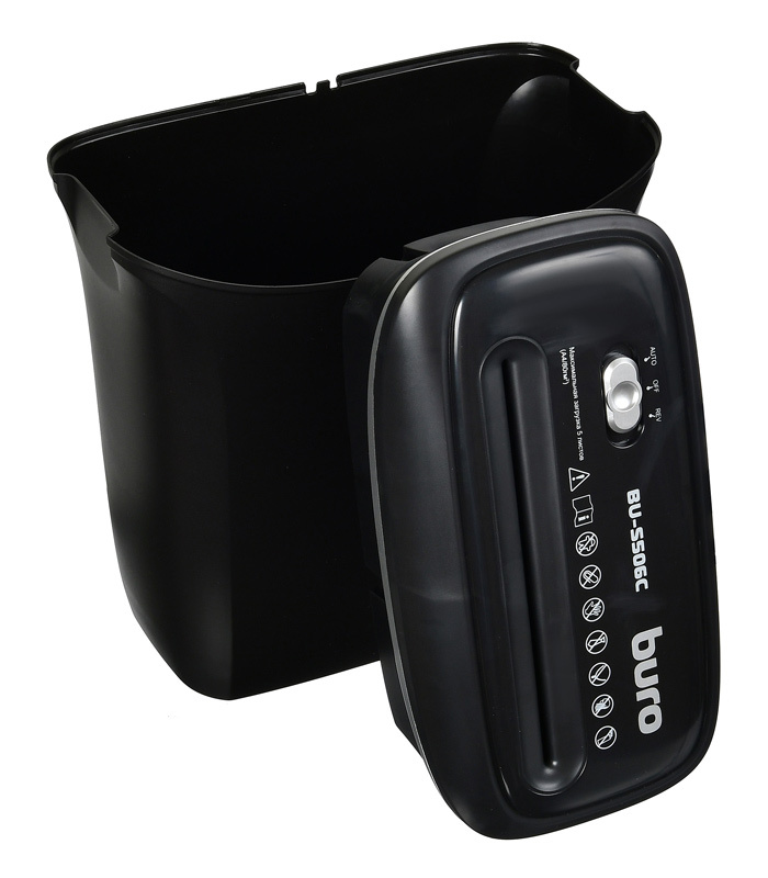 Шредер Buro Home BU-S506C черный (секр.P-4) фрагменты 5лист. 12лтр. пл.карты