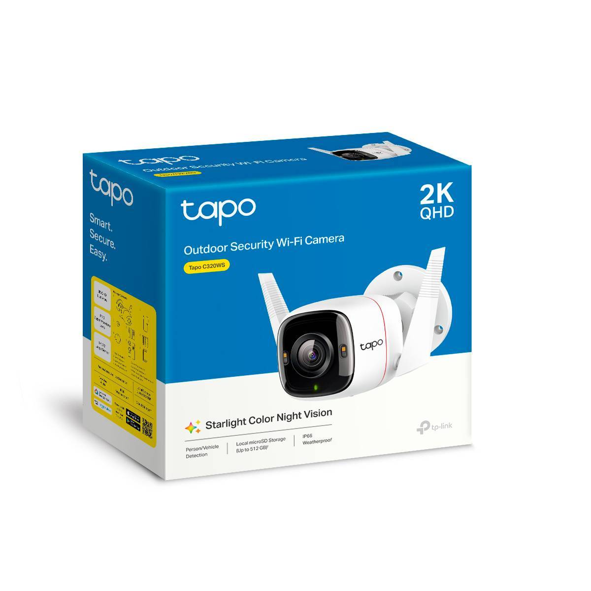 Камера видеонаблюдения IP TP-Link Tapo C320WS Wi-Fi 3.18-3.18мм цв. корп.:белый