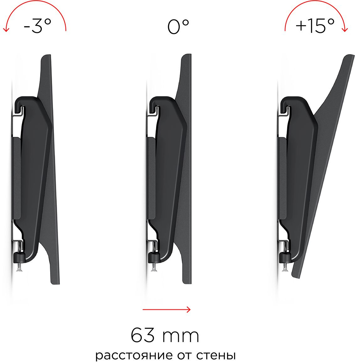 Кронштейн для телевизора Holder LCDS-5010 черный металлик 20"-40" макс.45кг настенный наклон