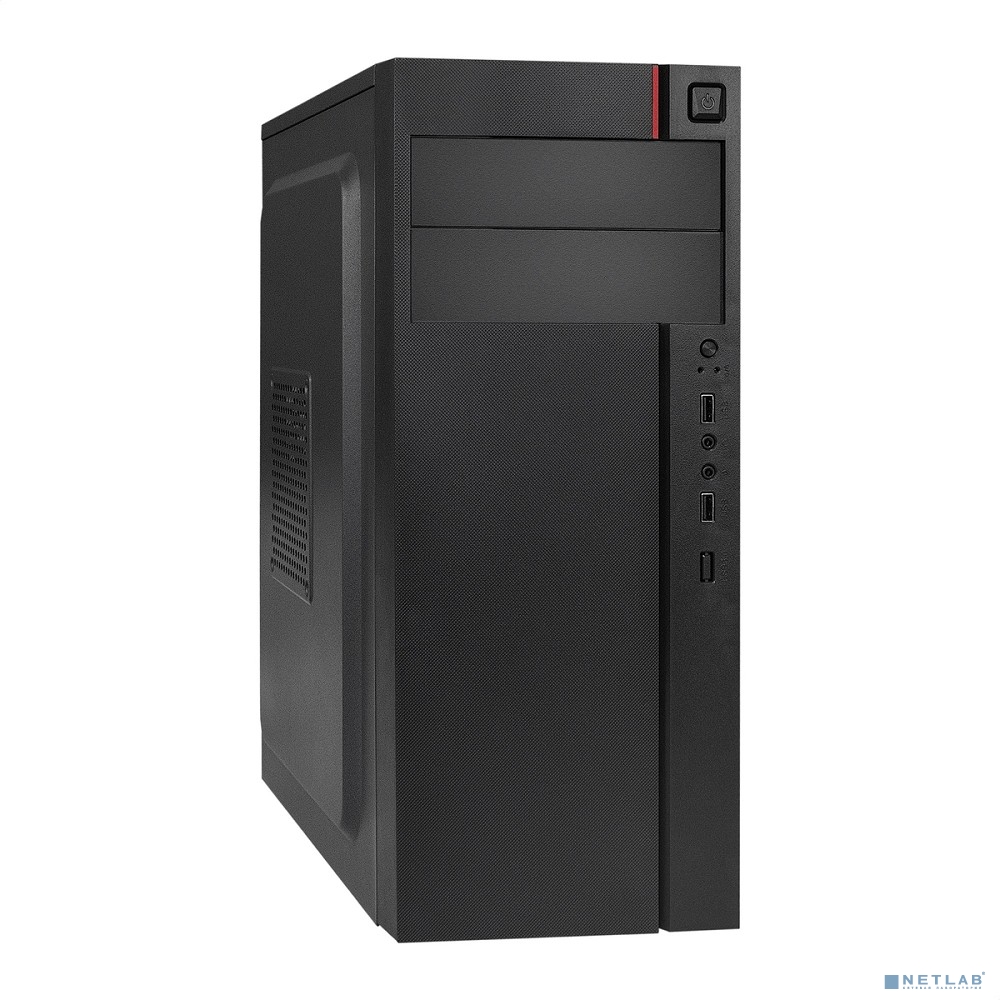 Exegate EX290176RUS Корпус Miditower ExeGate AA-440-AA350 (ATX, AA350 8 см, 2*USB, аудио, черный)