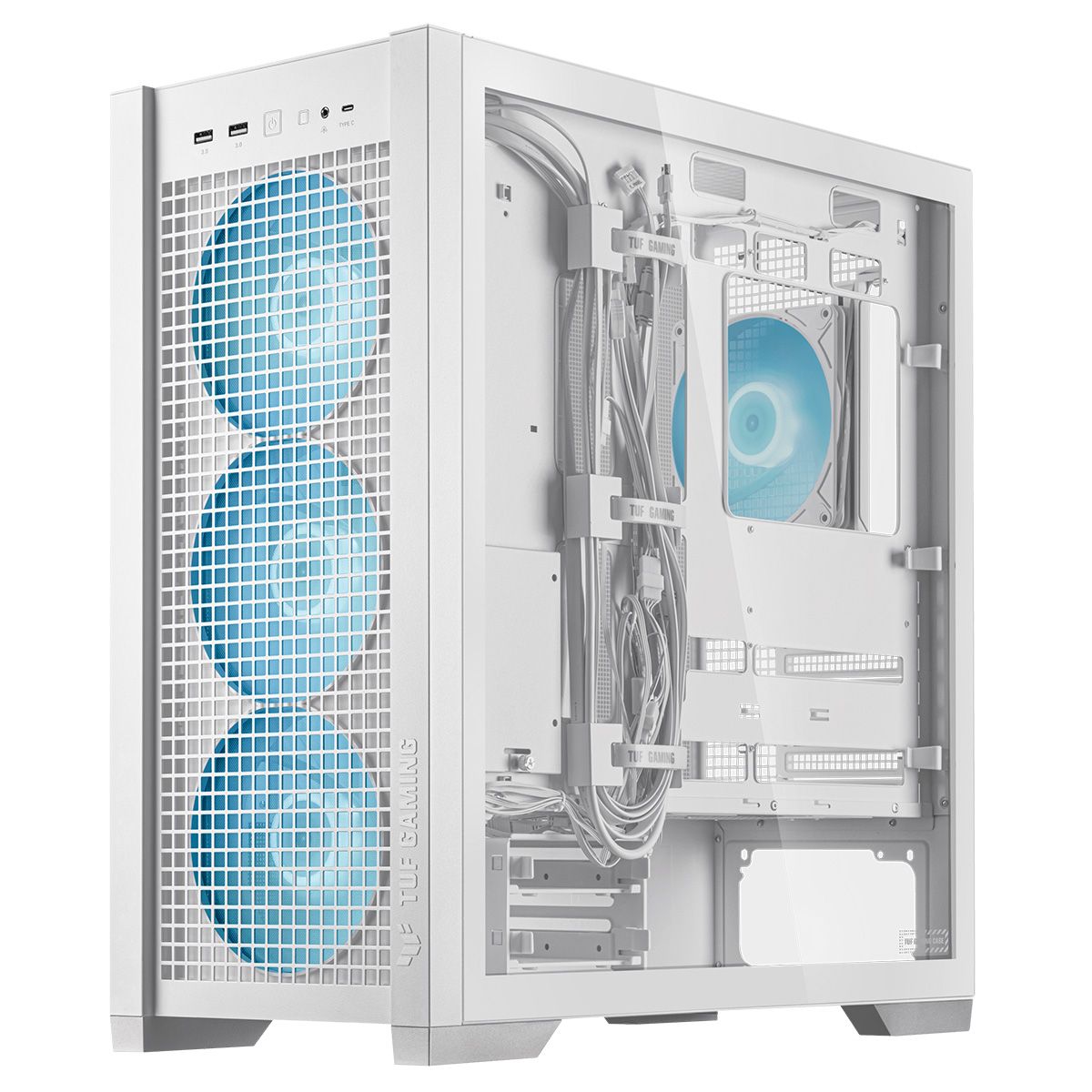 Корпус ASUS TUF GAMING GT302 TG ARGB WHITE/ GT302/ARGB FANS/WHT (90DC00I3-B19000)