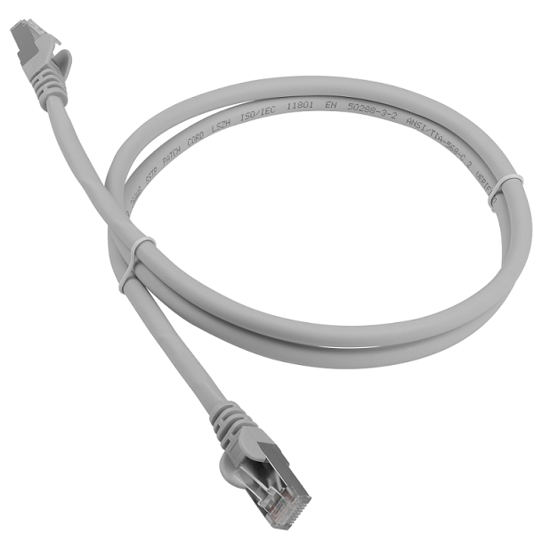 Патч-корд Lanmaster LAN-PC45/S6A-5.0-GY FTP RJ-45 вил.-вилка RJ-45 кат.6A 5м серый LSZH (уп.:1шт)