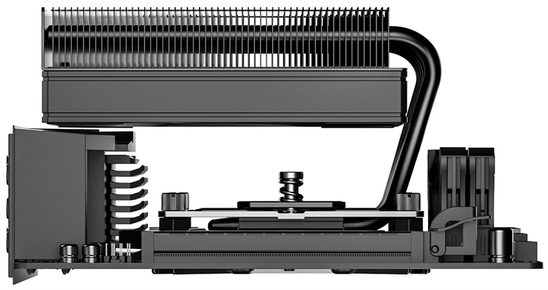 Кулер для процессора ID-COOLING IS-77-XT BLACK LGA1851/1700/1200/115X/AM5/AM4 низкопрофильный высота