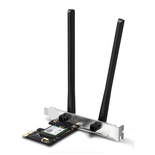 Сетевой адаптер Wi-Fi + Bluetooth Mercusys MA80XE AX3000 PCI Express (ант.внеш.несъем.) 2ант.