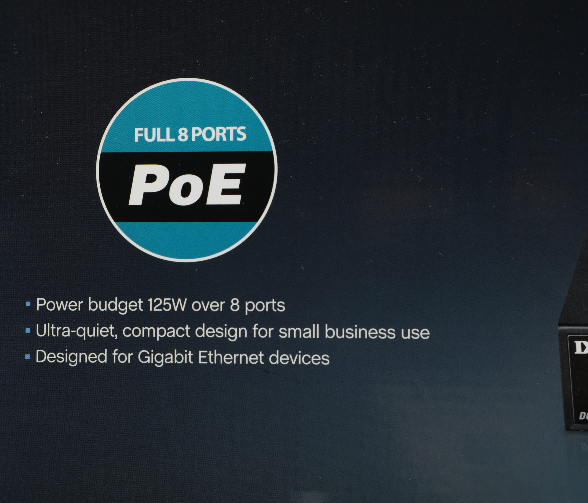 Коммутатор D-Link DGS-1008MP/B1A 8x1Гбит/с 8PoE+ 125W неуправляемый