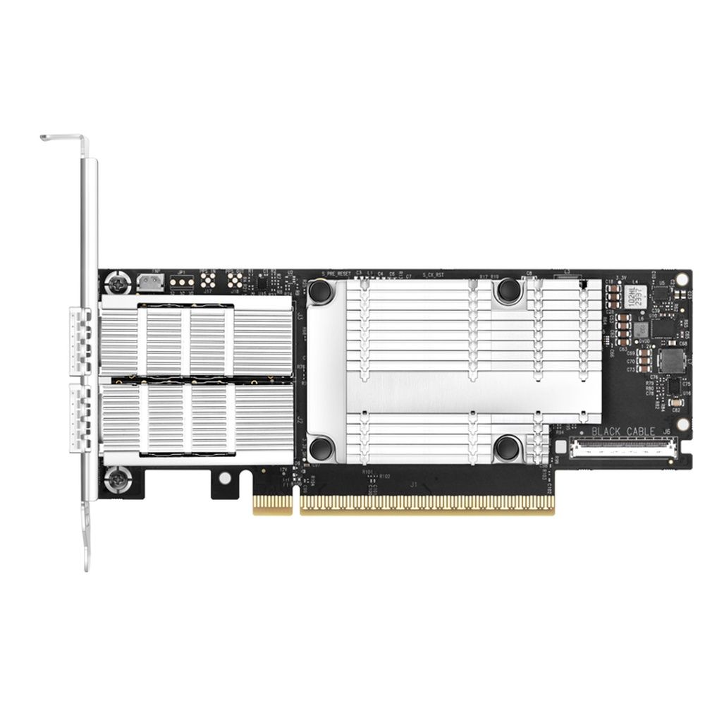 Сетевая карта Infiniband NVIDIA ConnectX-7 HHHL Adapter Card, 200GbE (default mode) / NDR200 IB, Dua