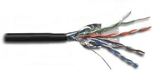 Кабель Кабель LANMASTER U/UTP, 4 пары, кат. 5Е, 350Mhz, PE, для внешней прокладки, 305 м