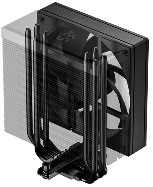 Устройство охлаждения(кулер) ID-Cooling Frozn A410 TD Soc-AM5/AM4/1200/1700/1851 черный 4-pin 29.85d