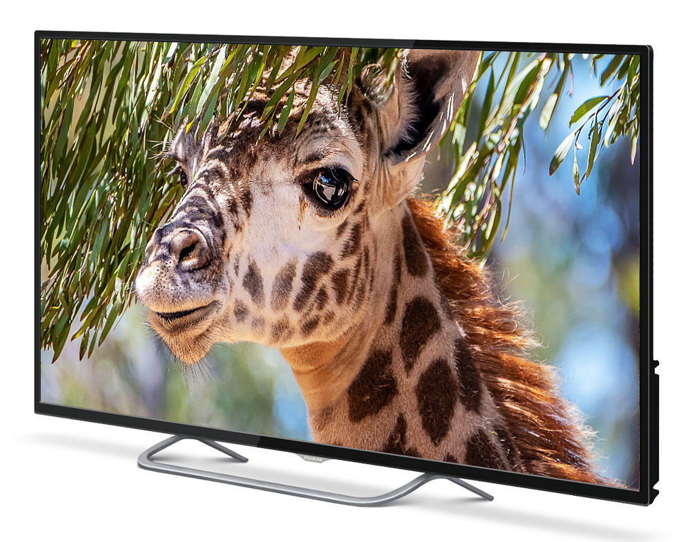 Телевизор LED PolarLine 55" 55PU11TC-SM черный 4K Ultra HD 60Hz DVB-T DVB-T2 DVB-C DVB-S2 WiFi Smart