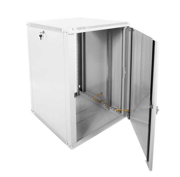 Шкаф ЦМО Шкаф телекоммуникационный настенный разборный ЭКОНОМ 18U (600х650) дверь стекло, цвет черны