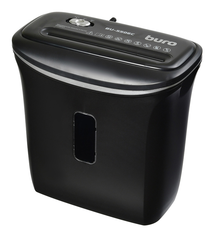 Шредер Buro Home BU-S506C черный (секр.P-4) фрагменты 5лист. 12лтр. пл.карты