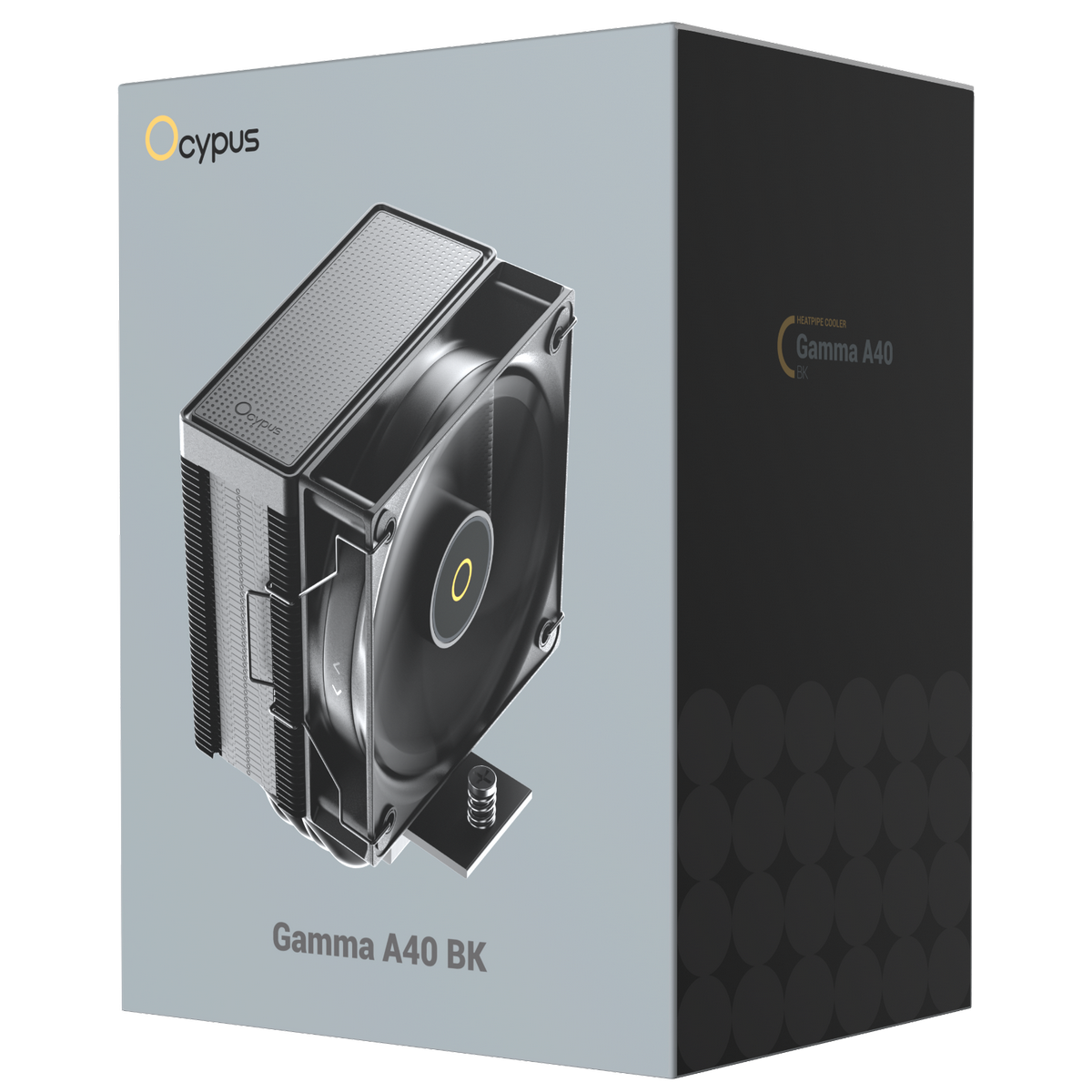 Кулер для процессора Ocypus Gamma A40 BK, 100mm FAN, Top Panel, 4 HEAT PIPES, 4-PIN PWM, 600-2400 RP