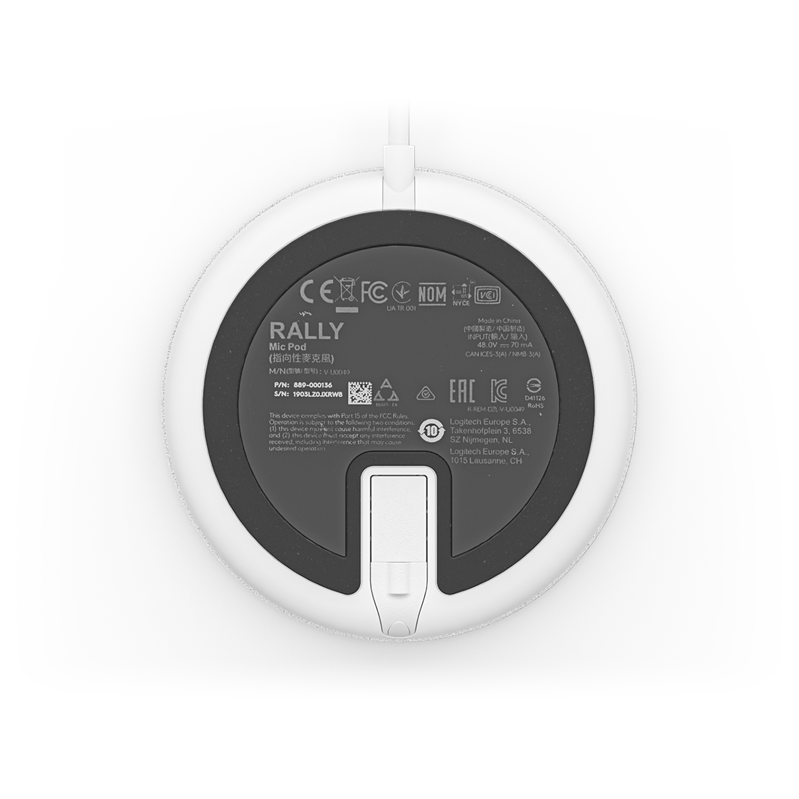 952-000038 Logitech Модуль микрофонов для Rally ConferenceCam  Mic Pod Off-White