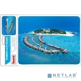 Коврик для мыши Buro BU-M10020 Мини рисунок/тропический отель 230x180x2мм