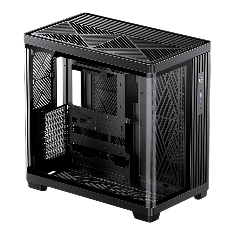 Корпус JONSBO TK-4, Midi-Tower, TG, no fan, 2xUSB-A 3.0 + 1xUSB-C 3.2, ATX, mATX, mITX Black