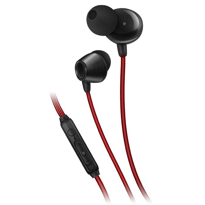 Наушники внутриканальные с микрофоном SVEN E-292M, черн-красн, пульт