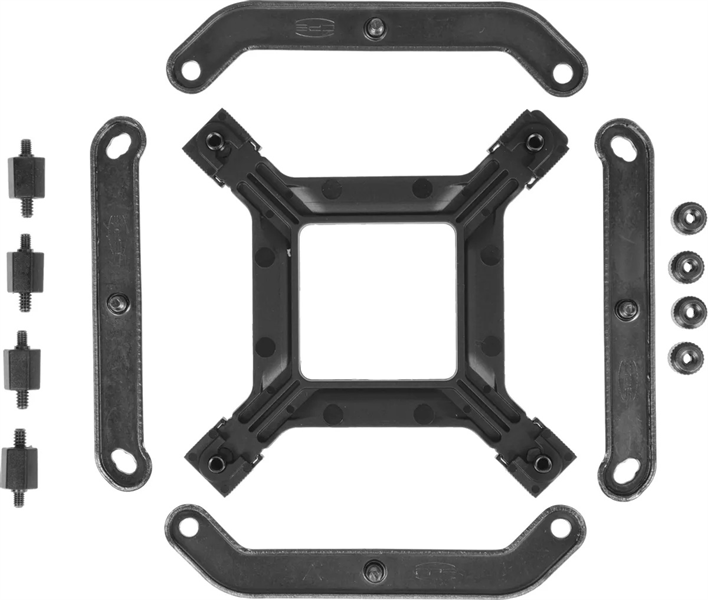 Устройство охлаждения(кулер) PcCooler RT500 BK Soc-AM5/AM4/1200/1700/1851 черный 4-pin 34.9dB Al+Cu 