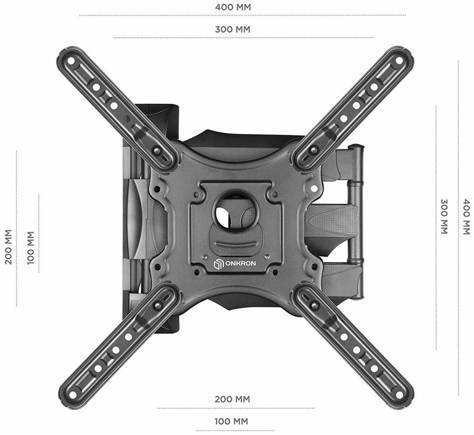 Кронштейн для телевизора Onkron NP40 черный 32"-65" макс.35кг настенный поворот и наклон