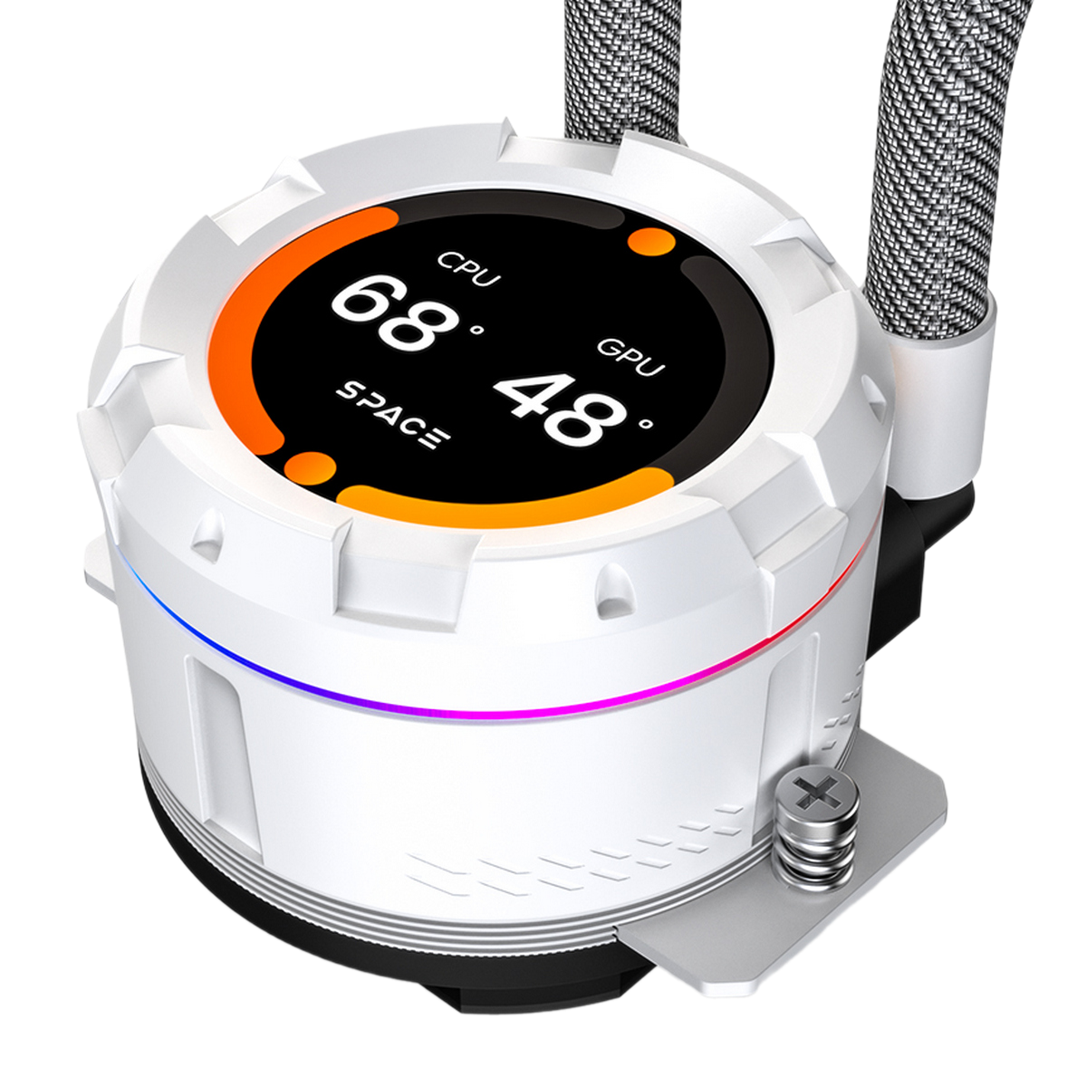 Жидкостная система охлаждения ID-Cooling SL240 XE WHITE /LCD SCREEN /300W /all Intel /all AMD