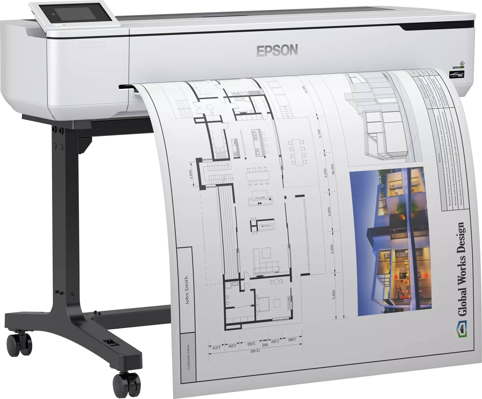 Плоттер Epson SureColor SC-T5100 (А0, 36", 4-х цветный, 2400x1200dpi, USB/ Ethernet/Wi-Fi, со стендо