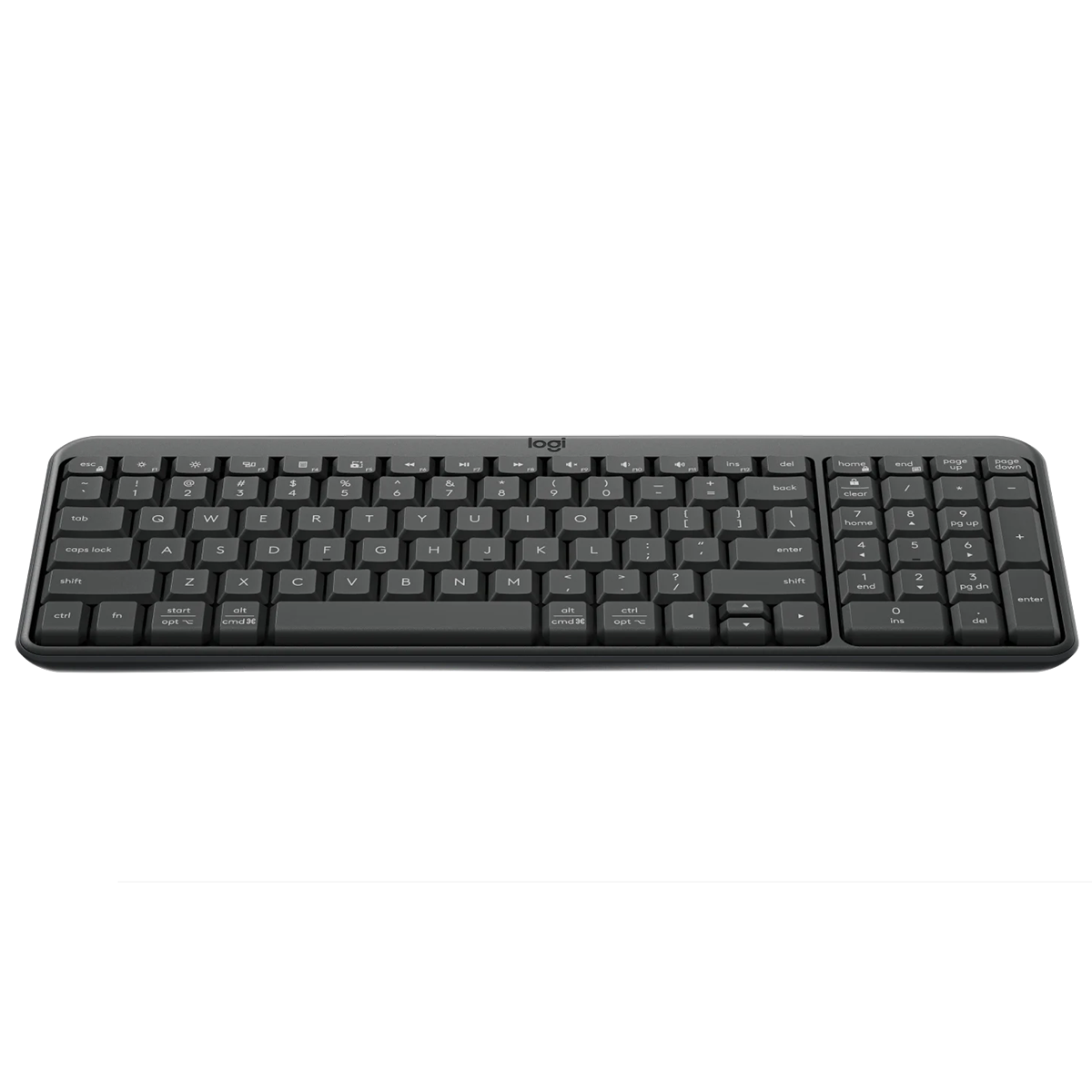Клавиатура Logitech K250 YR0107 графитовый беспроводная BT slim Multimedia (920-013452)