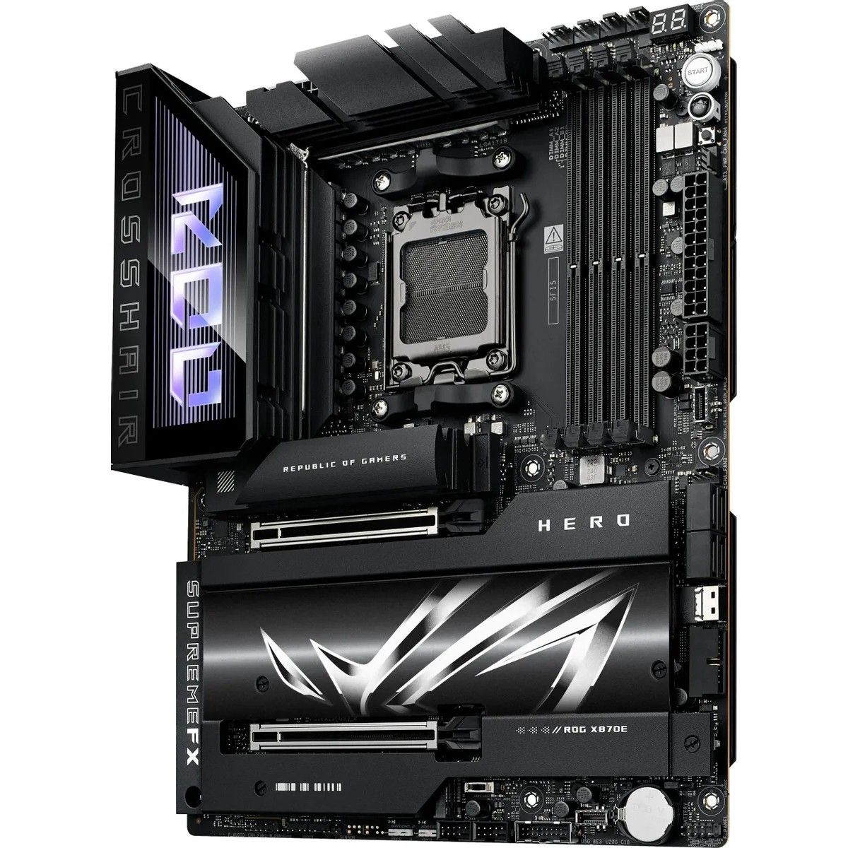 Материнская плата Asus ROG CROSSHAIR X870E HERO Socket AM5 AMD X870E 4xDDR5 ATX AC`97 8ch(7.1) 5Giga