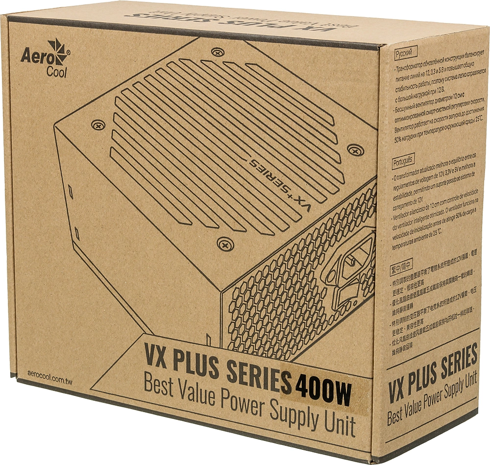 Блок питания Formula V Line VX PLUS 400, 400W, ATX12V v2.3, 12cm Fan (ex Aerocool)