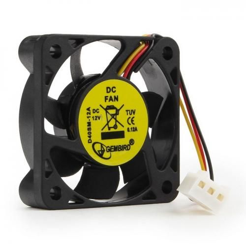 Gembird Вентилятор 40x40x10, 3pin, шнур 7см,  [D40SM-12A]
