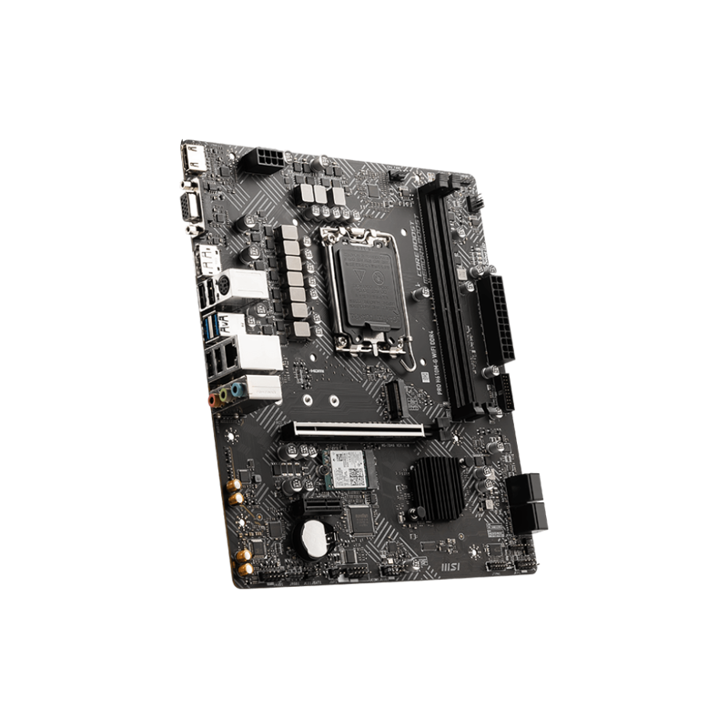 Материнская плата MSI PRO H610M-G WIFI DDR4 Soc-1700 Intel H610 2xDDR4 mATX AC`97 8ch(7.1) GbLAN+VGA