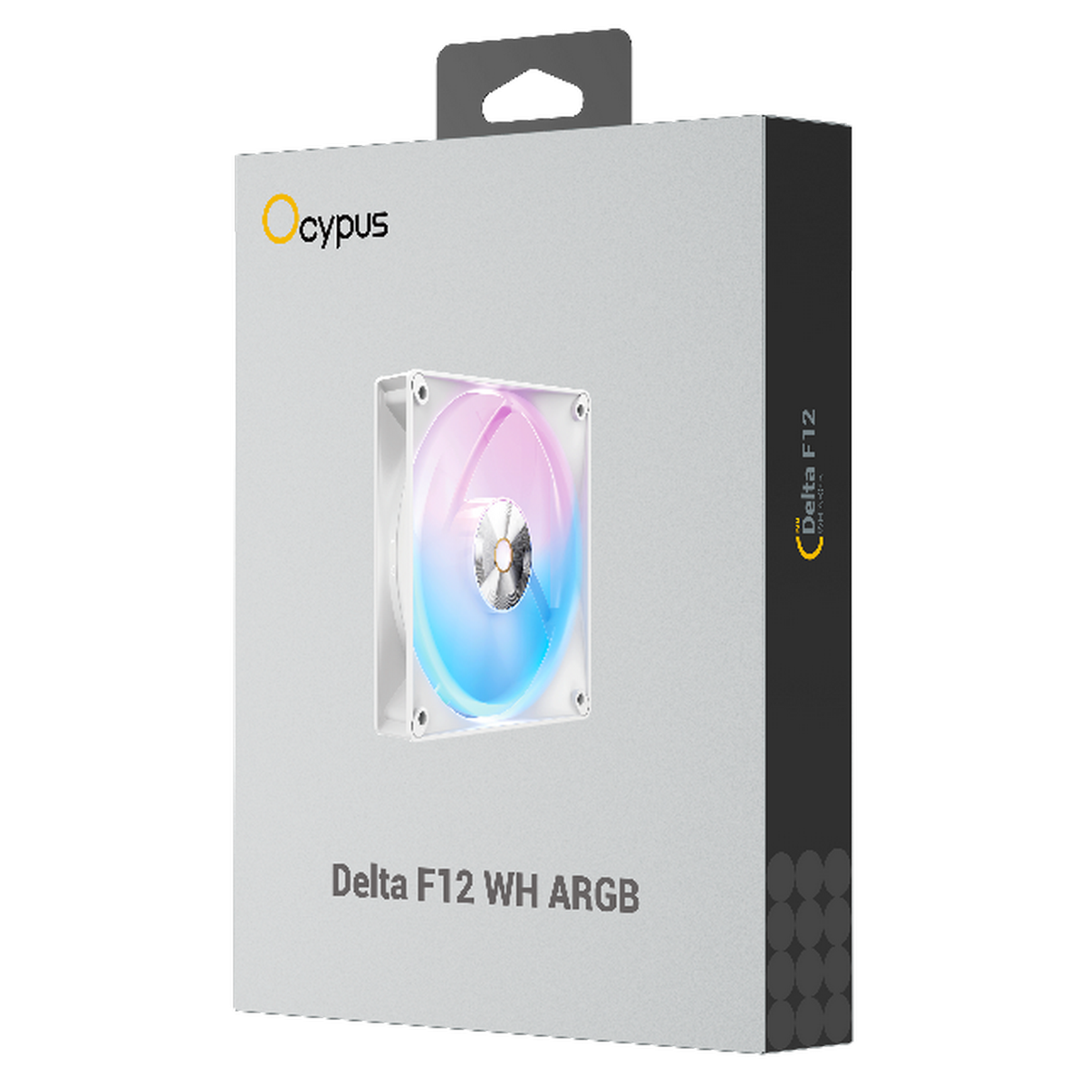 Вентилятор для корпуса Ocypus Delta F12 WH ARGB, 120x120x25mm, 4-PIN PWM, 500-2000 RPM, 29 DBA MAX, 