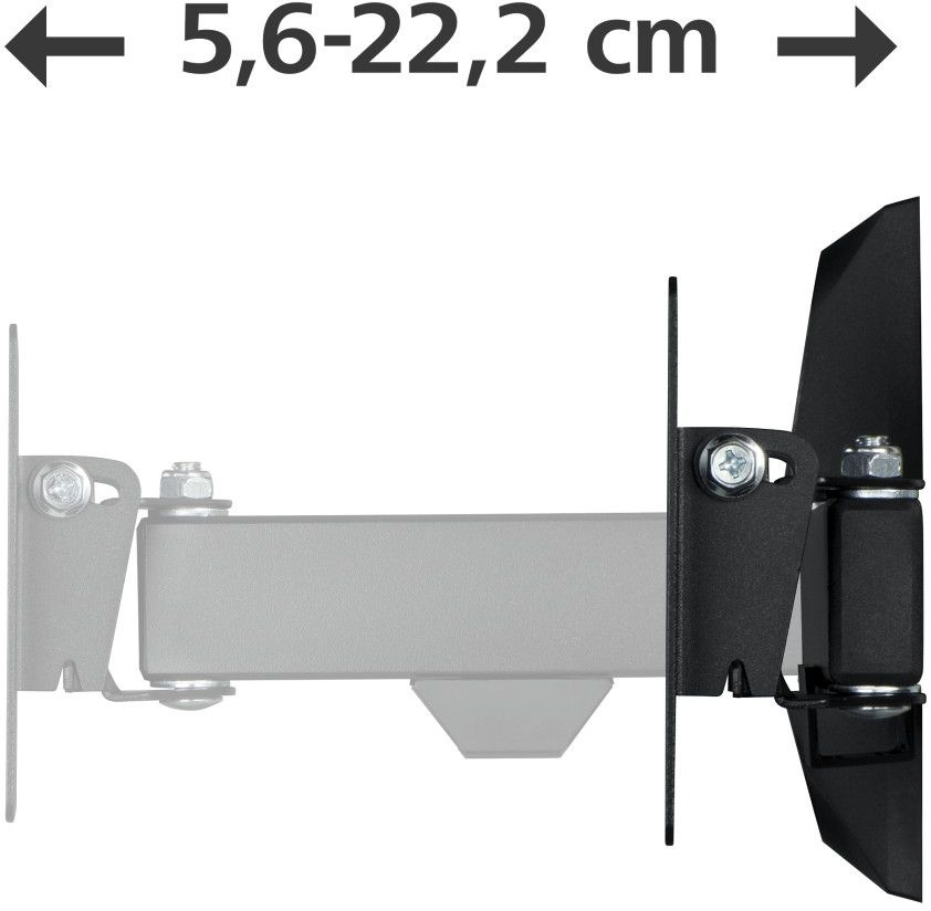 Кронштейн для телевизора Hama H-118113 черный 10"-26" макс.15кг настенный поворот и наклон