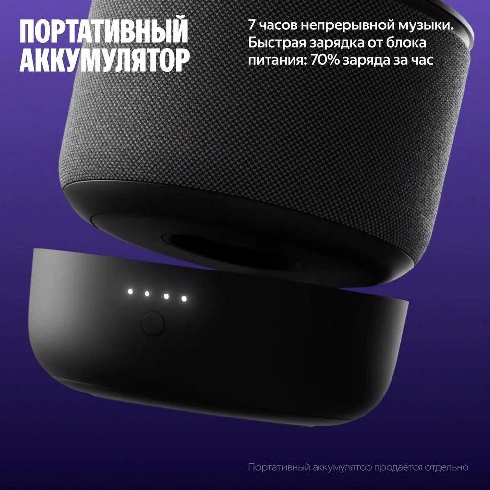 Умная колонка Yandex Станция Мини 3 Про Алиса серый 18W 2.0 BT/Wi-Fi (YNDX-00059GRY)