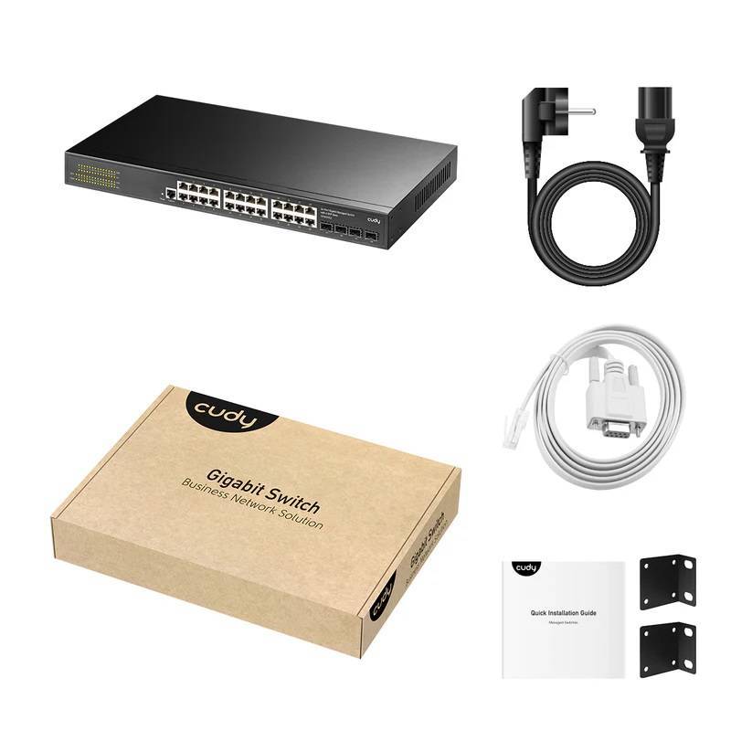 Коммутатор Cudy GS2024S2 (L2) 24x1Гбит/с 4SFP управляемый