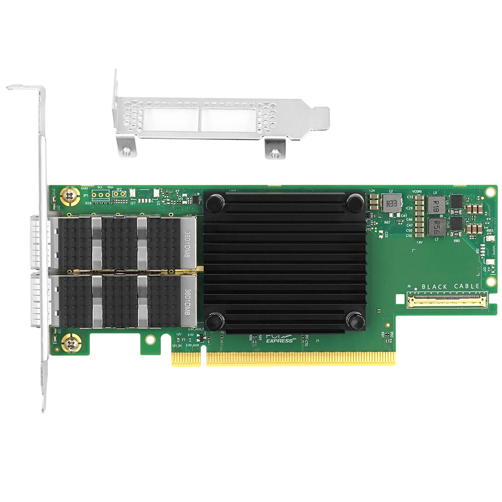 Сетевой адаптер LR-Link LRES1160PF-2QSFP56 PCIe4.0 x16 Dual Port 200G NIC Card