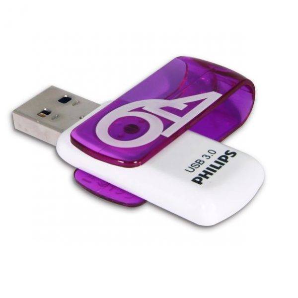 Флеш накопитель 64GB PHILIPS VIVID3.0 64GB, USB 3.0