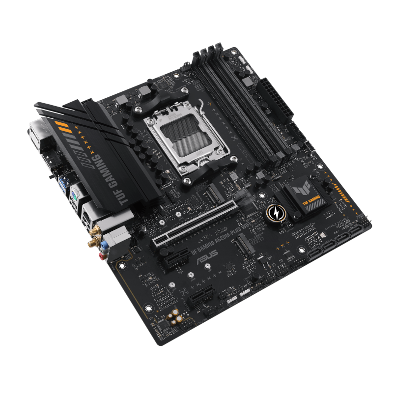 Материнская плата Asus TUF GAMING A620M-PLUS WIFI Socket AM5 AMD A620 4xDDR5 mATX AC`97 8ch(7.1) 2.5