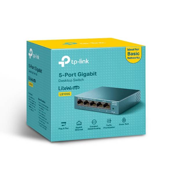 Коммутатор TP-Link LS105G (L2) 5x1Гбит/с неуправляемый