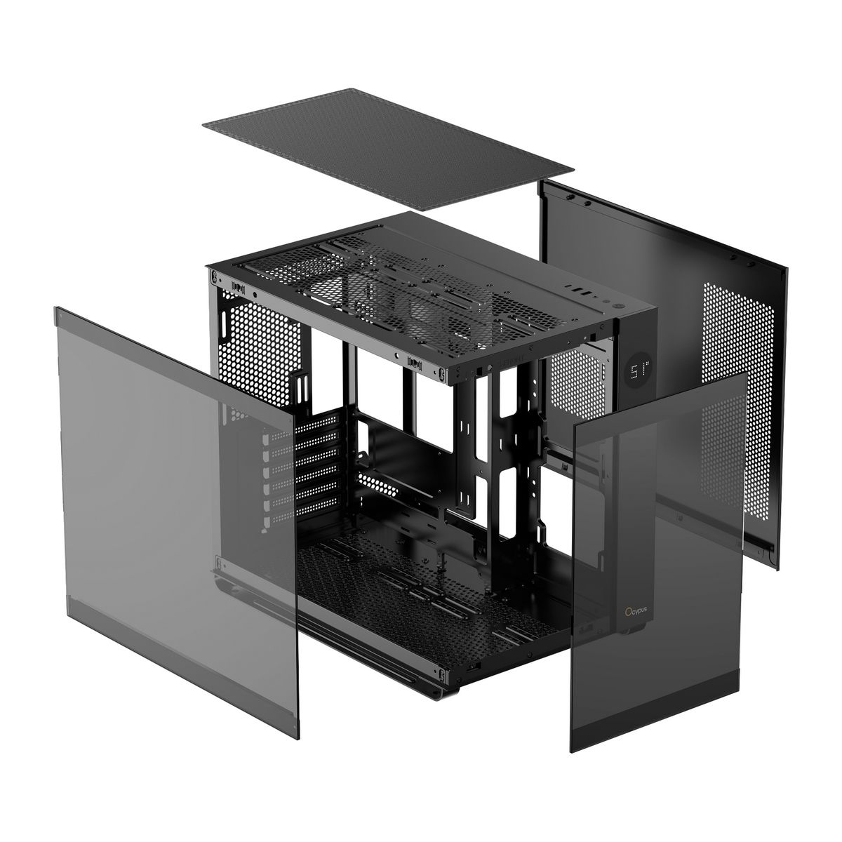 Корпус Case Ocypus Iota C70 BK ARGB ATX win / black / 6 ARGB fans / no PSU / Tempered Glass