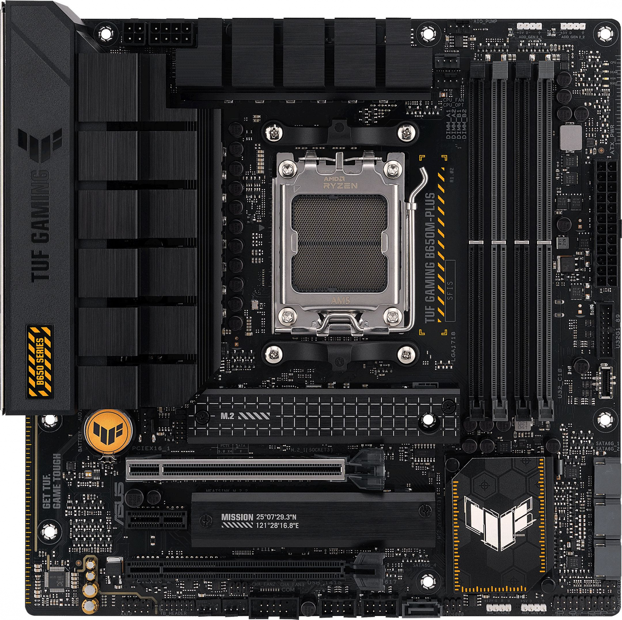 Материнская плата Asus TUF GAMING B650M-PLUS Socket AM5 AMD B650 4xDDR5 mATX AC`97 8ch(7.1) 2.5Gg RA