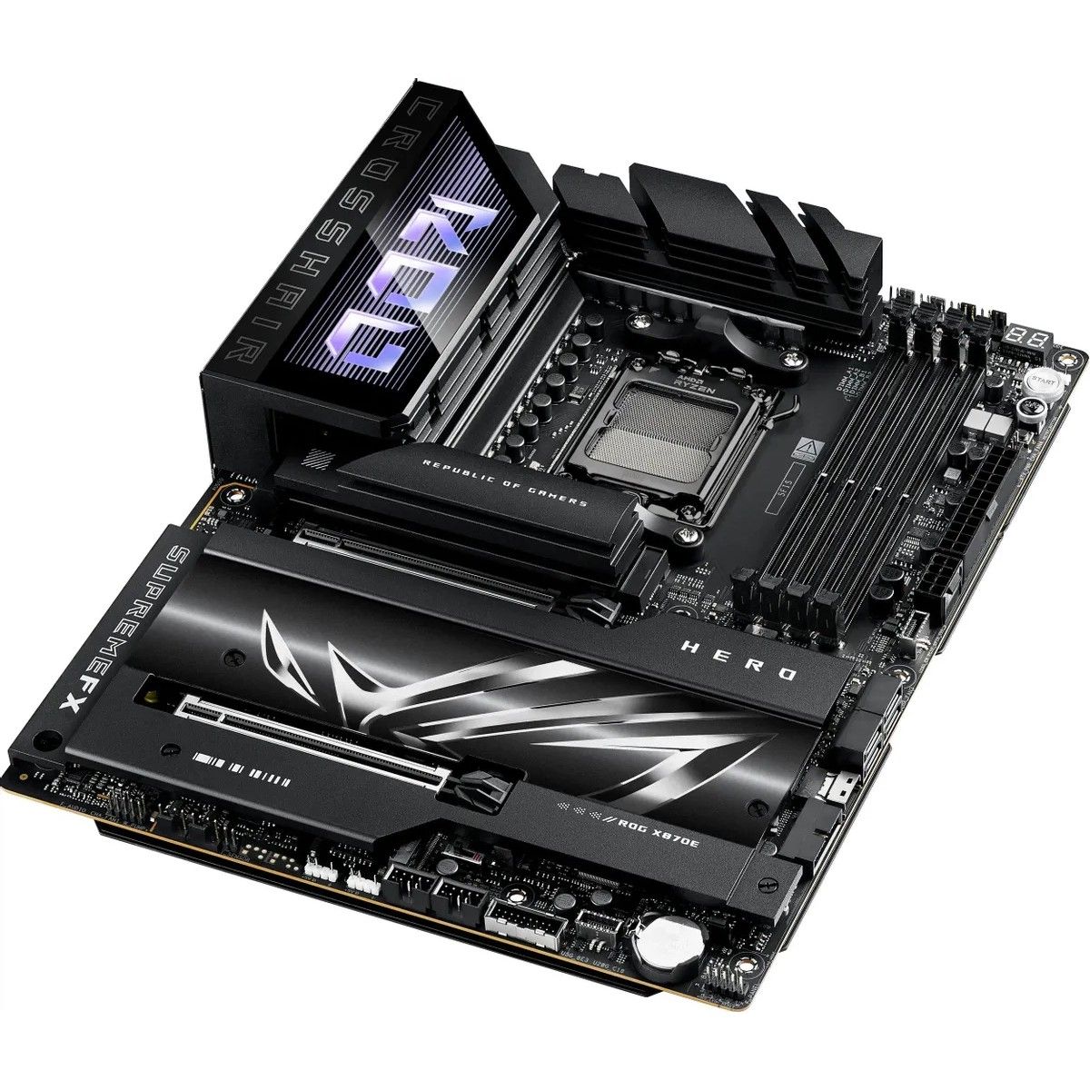 Материнская плата Asus ROG CROSSHAIR X870E HERO Socket AM5 AMD X870E 4xDDR5 ATX AC`97 8ch(7.1) 5Giga