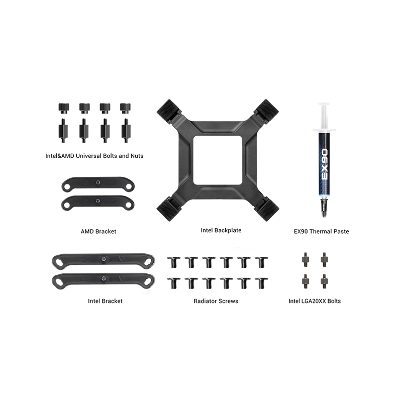 Система водяного охлаждения PcCooler DA360 Pro ARGB Soc-AM5/AM4/1200/1700/1851 черный 4-pin 33.8dB A
