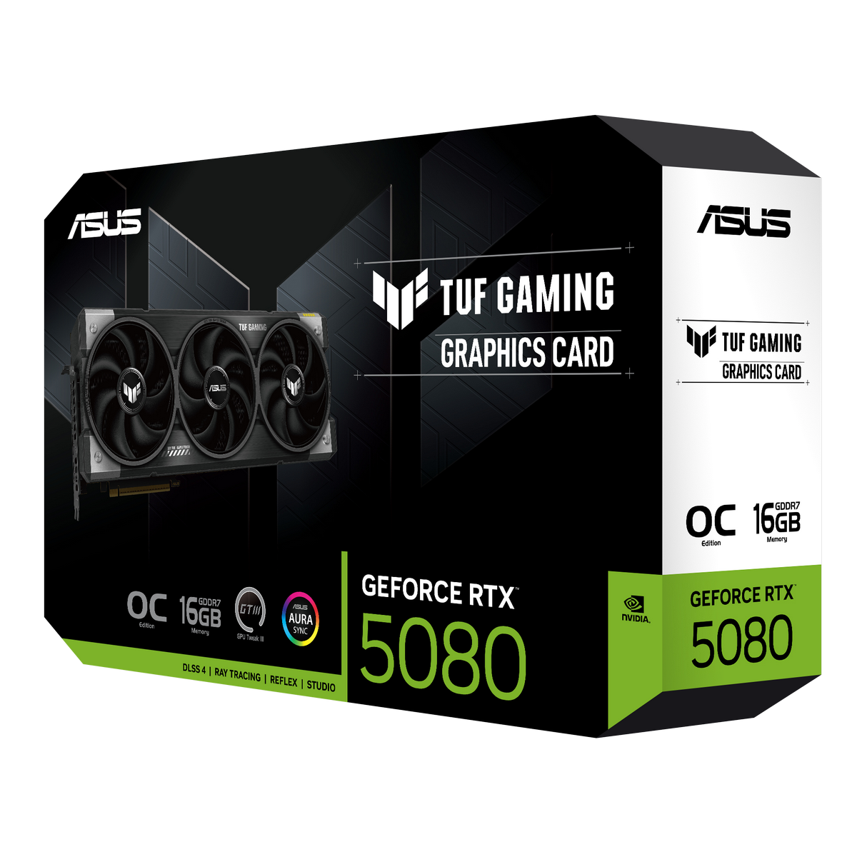 Видеокарта Asus PCI-E 5.0 TUF-RTX5080-O16G-GAMING NVIDIA GeForce RTX 5080 16Gb 256bit GDDR7 2700/300