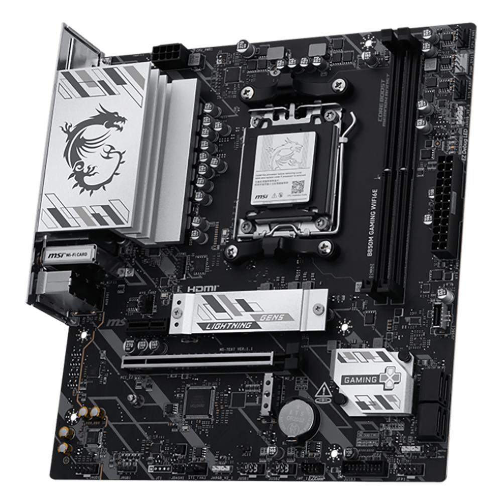 Материнская плата MSI B850M GAMING PLUS WIFI6E, AM5, AMD B850, 4xDDR5, 4xSATA, 2xM.2, 1xPCIe 4.0 x16