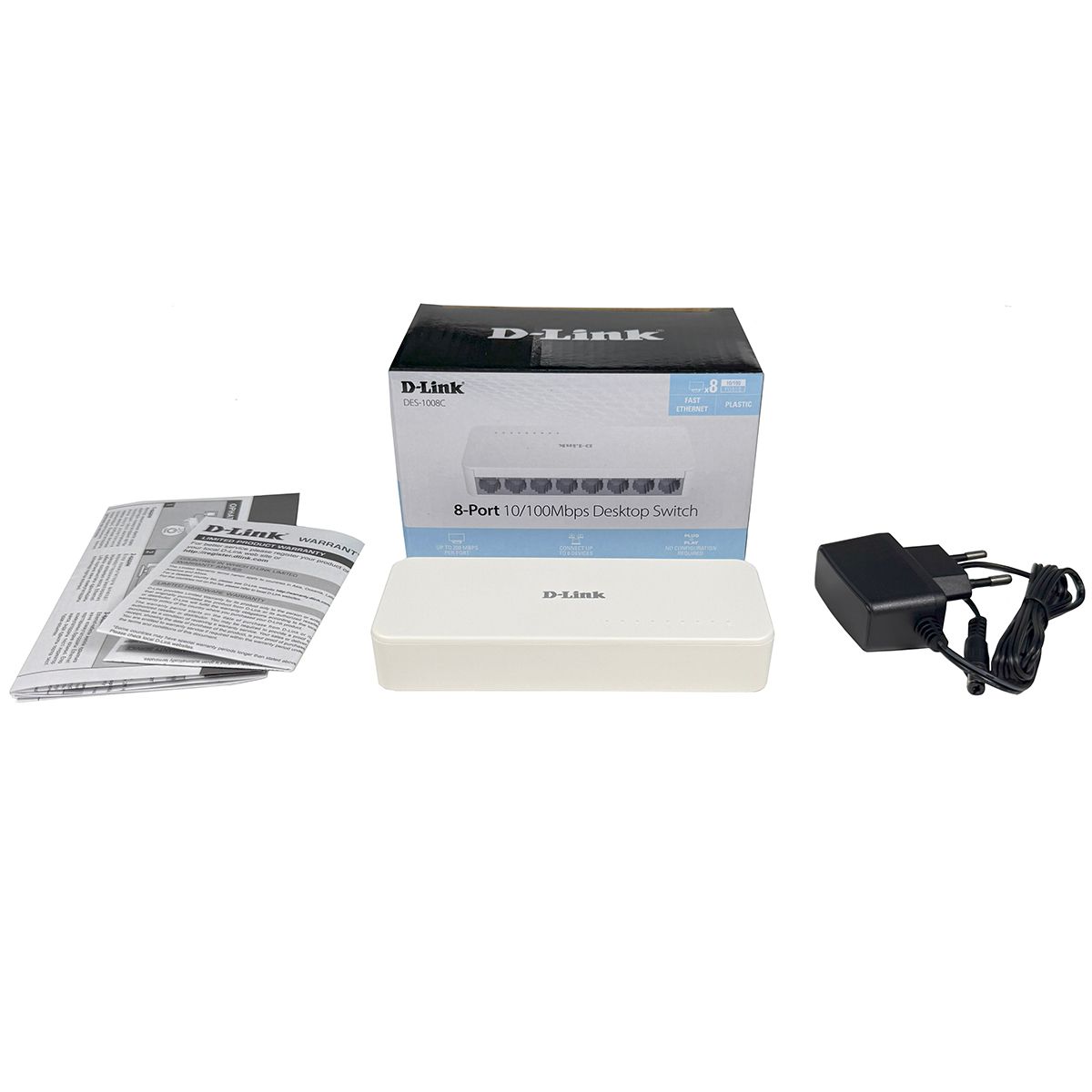 Коммутатор D-Link DES-1008C DES-1008C/F6/E 8x100Мбит/с неуправляемый