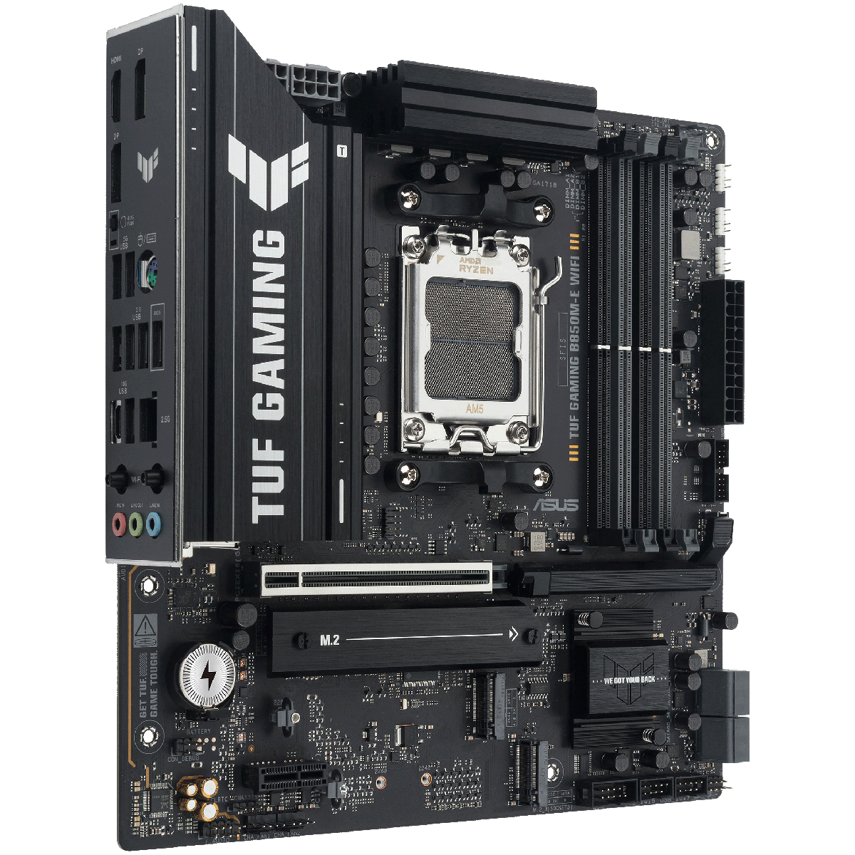 Материнская плата Asus TUF GAMING B850M-E WIFI Socket AM5 AMD B850 4xDDR5 mATX AC`97 8ch(7.1) 2.5Gg 